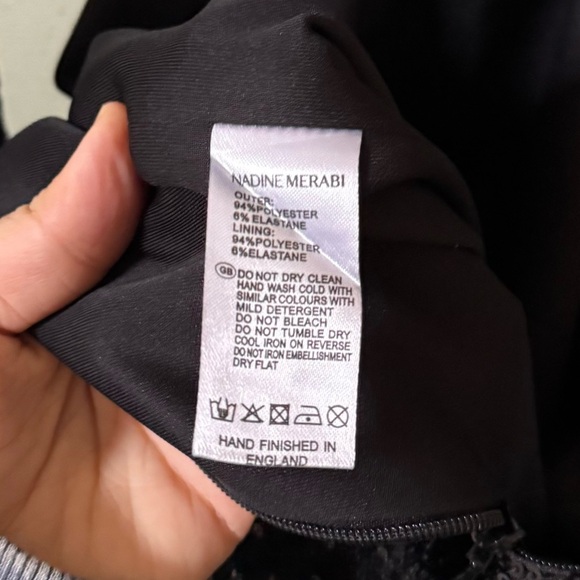 NADINE MERABI Courtney Sequin Midi Dress Black Sz XS - Picture 9 of 9